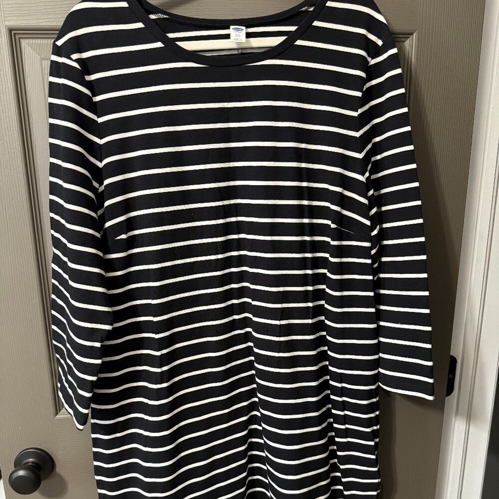 Old Navy Cotton Stretch Striped Dress – Size XXL